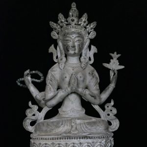 Antiek bronzen Chenrezig Boeddha beeld XXL