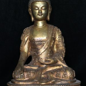 Antiek bronzen Boeddha beeld XXL