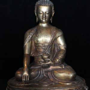 Antiek bronzen medicijn Boeddha xl